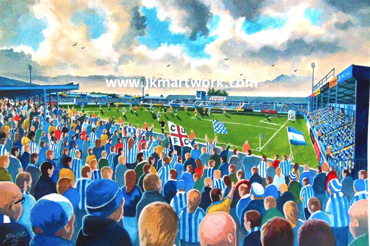 JKMartwork's tweet photo. hey @CUSAsupporters @BWA_ColUtd @EddieEagle1 @ColUsual paintingS ive done of #layerroad #ColU ,prints still available just £15 a3 size each @ https://t.co/YjKP1Q2F2f pls RT https://t.co/AfWkiq2afK