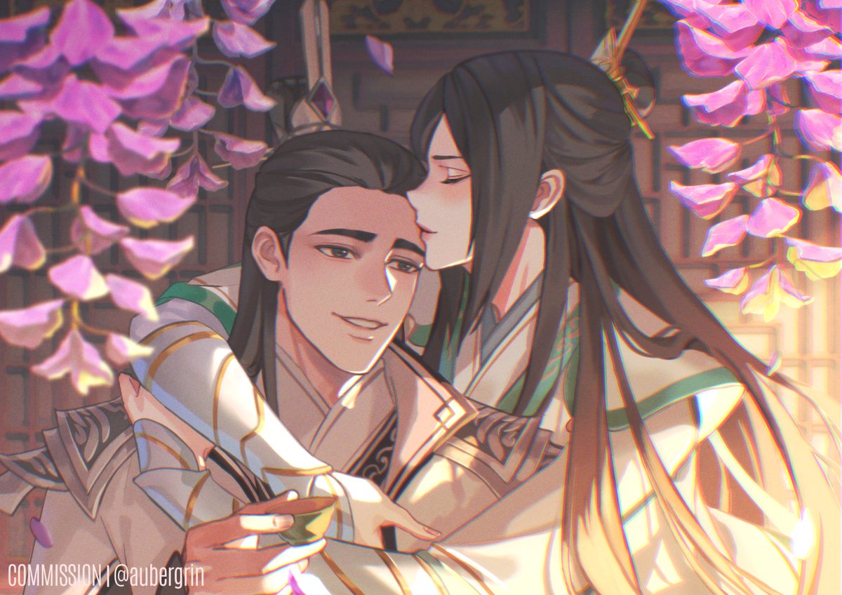 Aubergrin's tweet photo. #QiJiu commission art for @wanyinsmiles 😊
#svsss #ShenQingqiu #YueQingyuan #ShenJiu https://t.co/Dfkjs26V2D