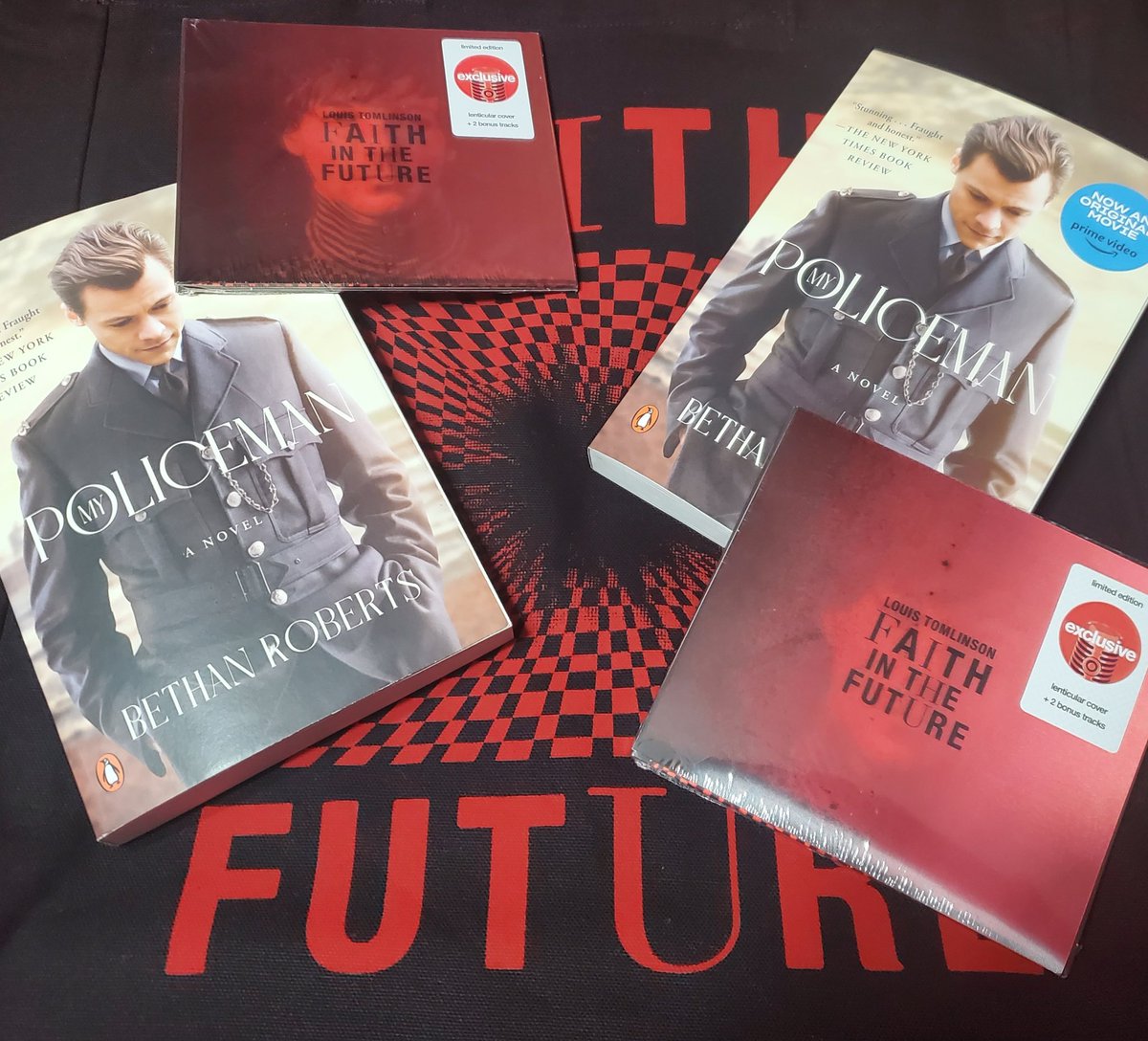 Myburneracc28's tweet photo. GIVEAWAY for Larries! (International)
I know this time of year is hard for some,got Harry's cover of MP &amp; Target edition of fitf!

1. Comment ss of you streaming fitf (if you only want book, please say so in comment) 
2. Follow so I can DM you
3. I'll pick on the 28th and send dm https://t.co/WXM8OYU5pA
