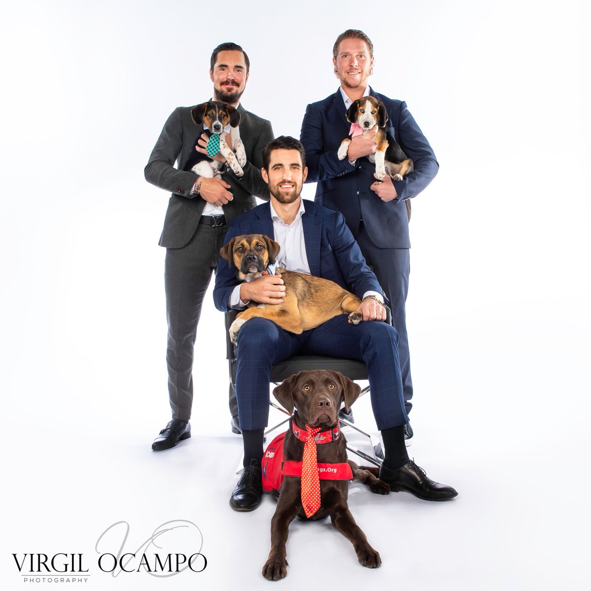 It was hard work not taking a puppy home from the #CapsCanineCalendar shoot. You can hang out with them all year by purchasing a calendar today at WashCaps.com/CanineCalendars, @ShopMedStarCaps or @TeamShopAtCOA – join us in supporting @WTARescue and ⁦@MSEFndn⁩