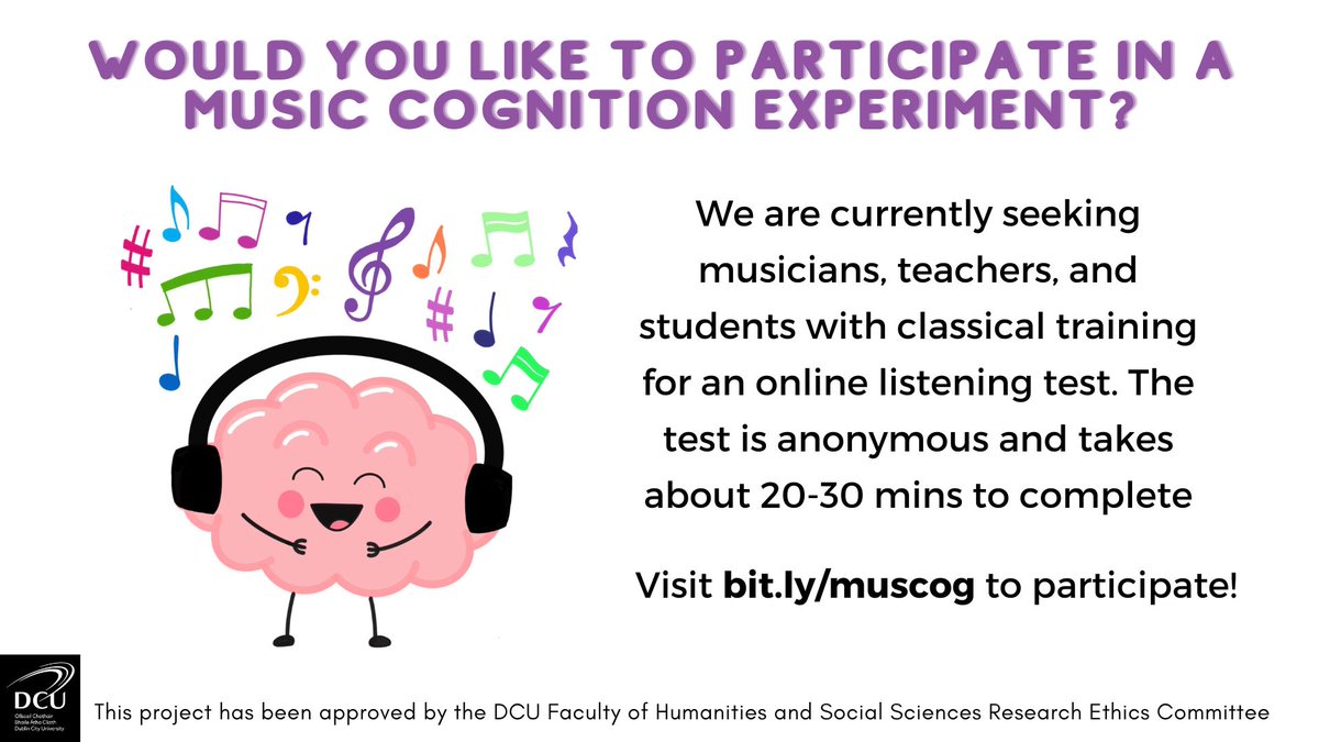 Any classical musicians out there who'd like to take part in an online listening test? The test is part of a research project investigating how musicians process harmony. We'd be very grateful for your participation! bit.ly/muscog
