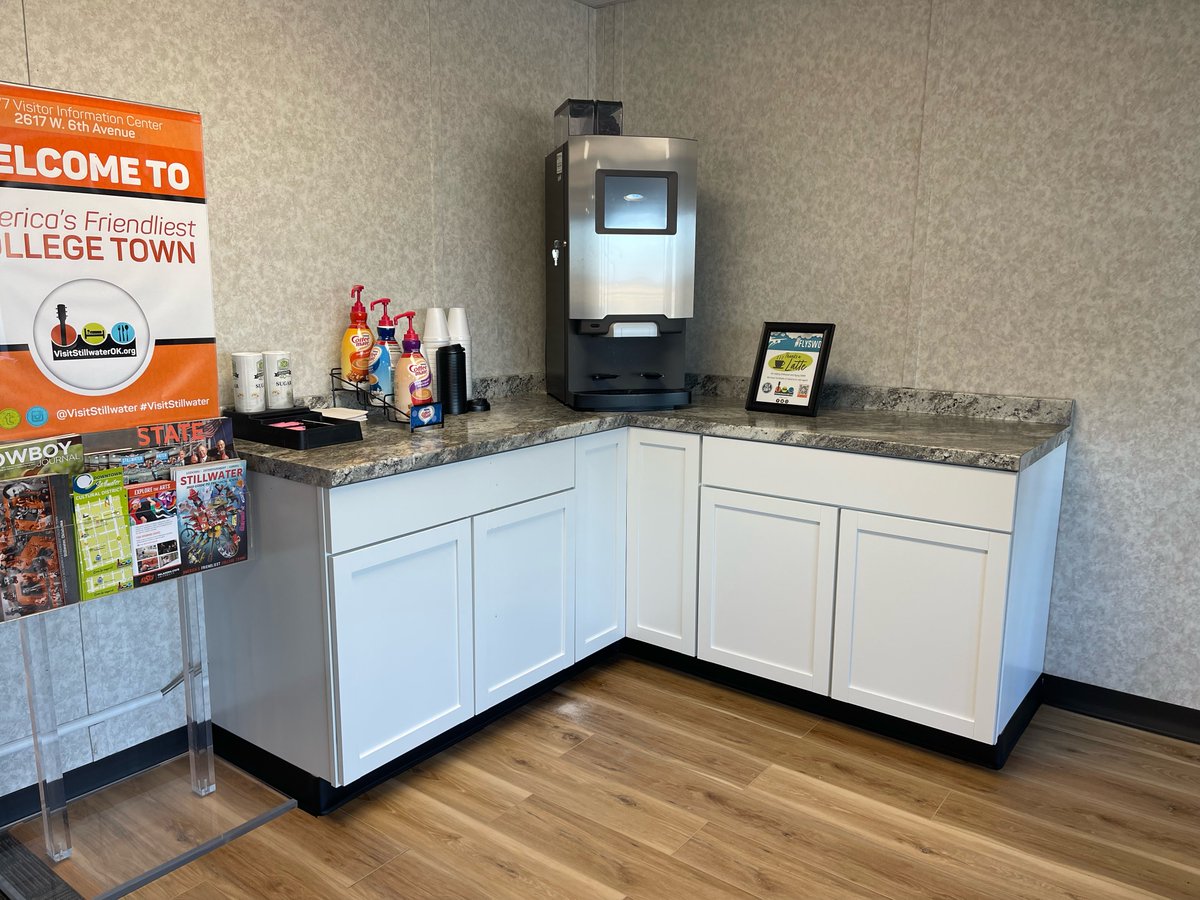 FlyStillwaterOK's tweet photo. Did you know: Today is National Espresso Day! Next time you #FlySWO make sure you try out our new FREE coffee bar in the departure terminal.
#SWO #StillwaterRegionalAirport https://t.co/qMv113AiFV