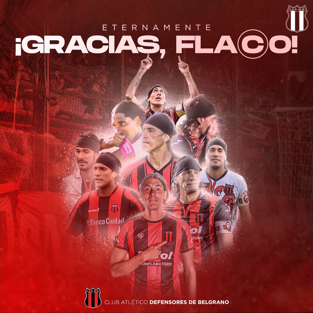 ©️ ¡HASTA LA VICTORIA SIEMPRE!

2️⃣ Luciano Goux, ídolo y emblema de nuestra institución, tomó la decisión de no continuar su carrera futbolística en nuestro club. El jugador manifestó: "Di todo lo que tenía, no tengo más nada para darle en lo futbolístico a Defensores.