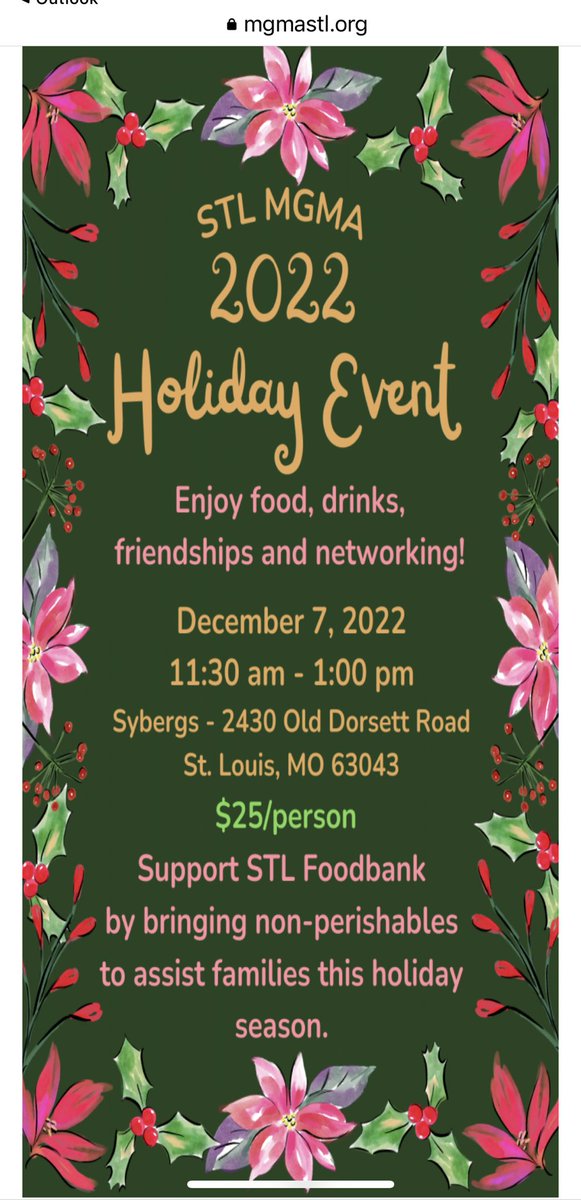 StaceyLoo19's tweet photo. Join Greater St. Louis MGMA for a fun social event with a purpose. Register at https://t.co/lHB5TSvJtD We are back! ⁦@MGMASTL⁩ @mgma ⁦@sybergs_stl⁩ ⁦@STLFoodbank⁩ https://t.co/xCBepcBAZ4