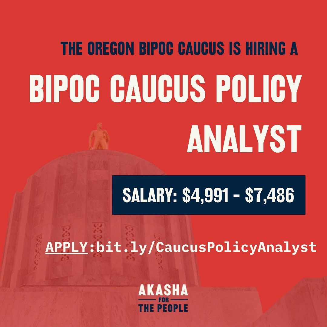 Oregon will welcome the most diverse class of legislators in our state’s history in the 2023 session. This position is a great opportunity to work directly with BIPOC legislators, and community partners to support passage of racial justice legislation statewide #orpol #orleg