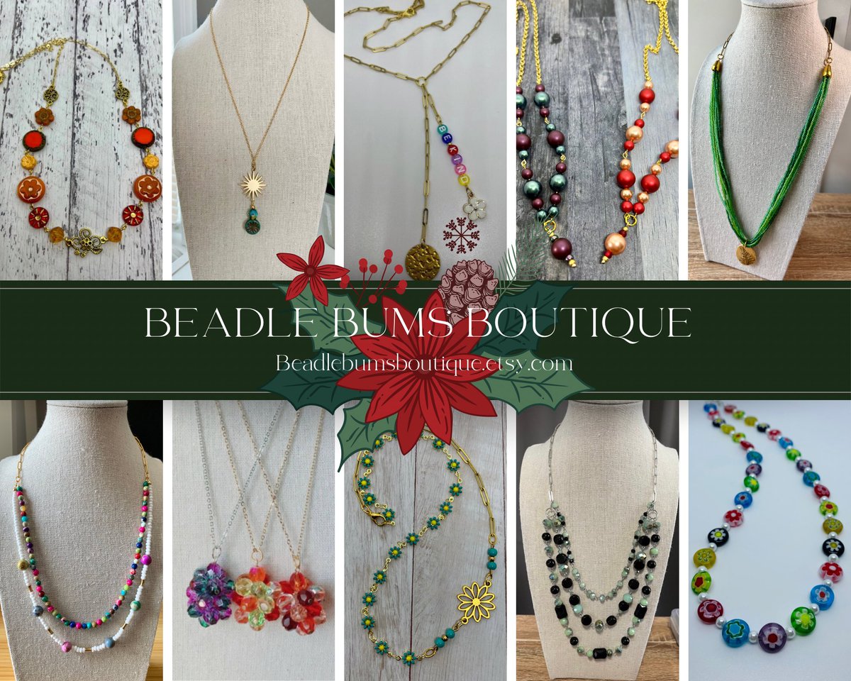 BeadleBums's tweet photo. More necklace designs in store. Black Friday Sale begins November 25 - 28. 20% off the entire store! https://t.co/ahYfskJX2h https://t.co/CdK7TenOBE