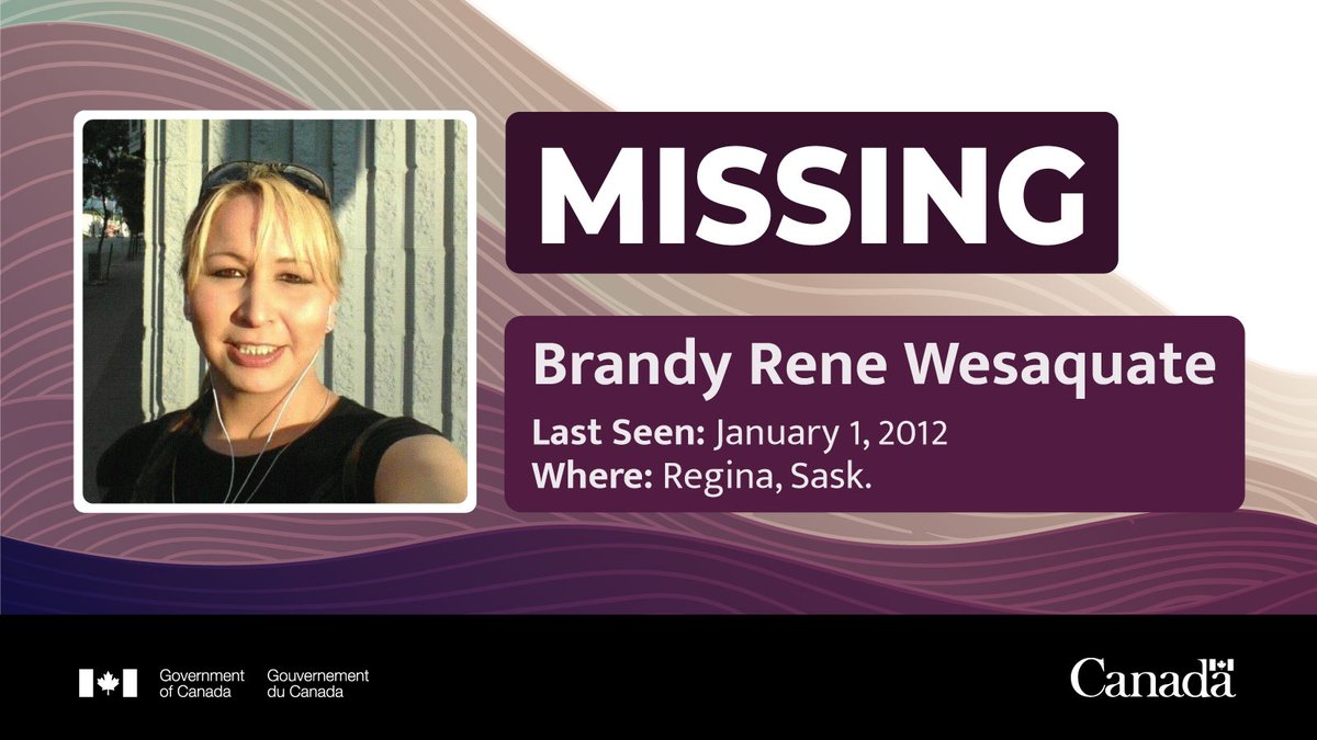 RCMP on Twitter "MISSING Brandy WESAQUATE, was 28 when she