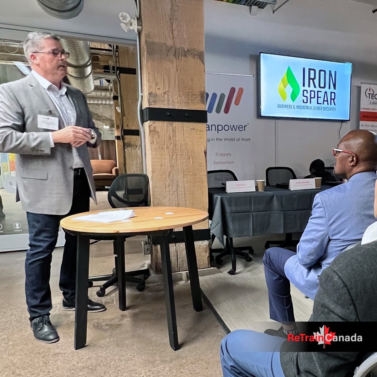 RetrainCanada's tweet photo. Last week's "Jumpstart your Career" student networking event was a great success.

We would like to thank Sherifat Akinwonmi for providing an excellent talk to spark conversation, as well as a thank you to all our partners, Manpower, TechCareers, and the Government of Alberta. https://t.co/liMcY8puon