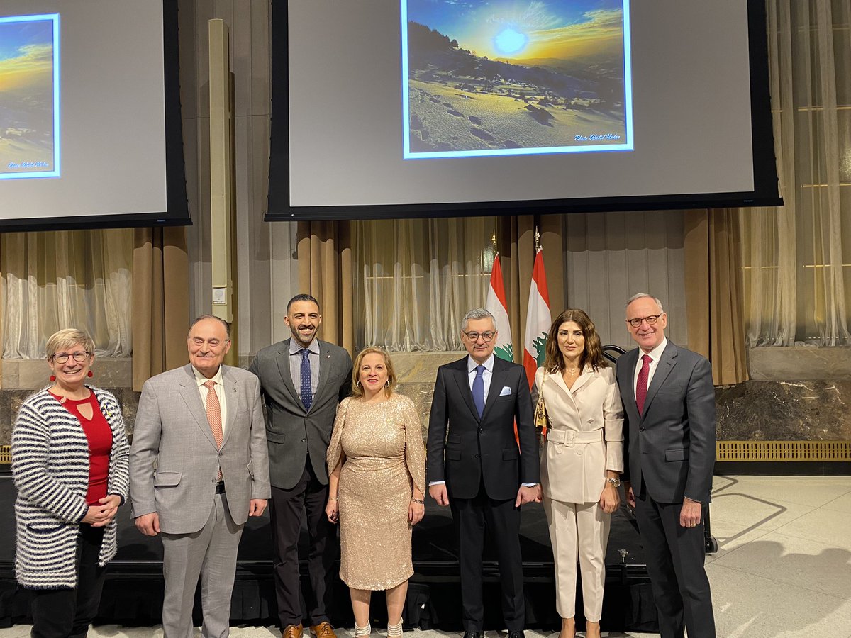 Rob_Oliphant's tweet photo. Canada-Lebanon relations are strengthened by strong people-to-people ties. Wonderful to join Lebanon's Ambassador H.E. Fadi Ziadeh &amp; colleagues to celebrate Lebanese Independence Day. Many thanks to @F_ElKhoury for his leadership in advancing our two countries' friendship. https://t.co/xoWjGHDpwL