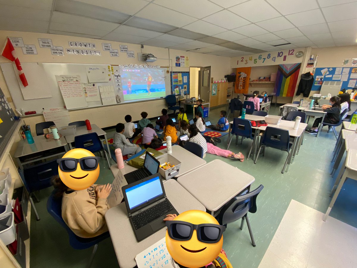 MsDejonge's tweet photo. 4-1 is cheering for Canada while working on their Knowledgehook Mission and “Fish in a Tree” vocabulary!! Go Canada Go! 🇨🇦 @MunnsPs https://t.co/l2pmtfWxBE