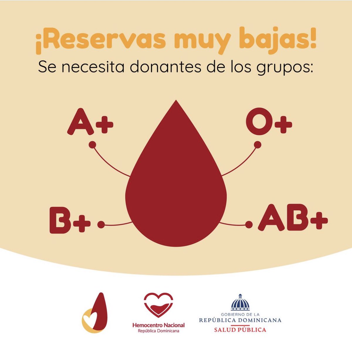 donantescomdo's tweet photo. ¡Con tu donación de sangre puedes salvar hasta 3 vidas! ❣️⁣
⁣
Dirígete al Hemocentro Nacional (@hemocentroDO) para contribuir y aumentar la reserva de estos grupos sanguíneos.⁣
⁣
Entre todos podemos alcanzar un país sin déficit de sangre. 🩸 https://t.co/tsCitPqw9j