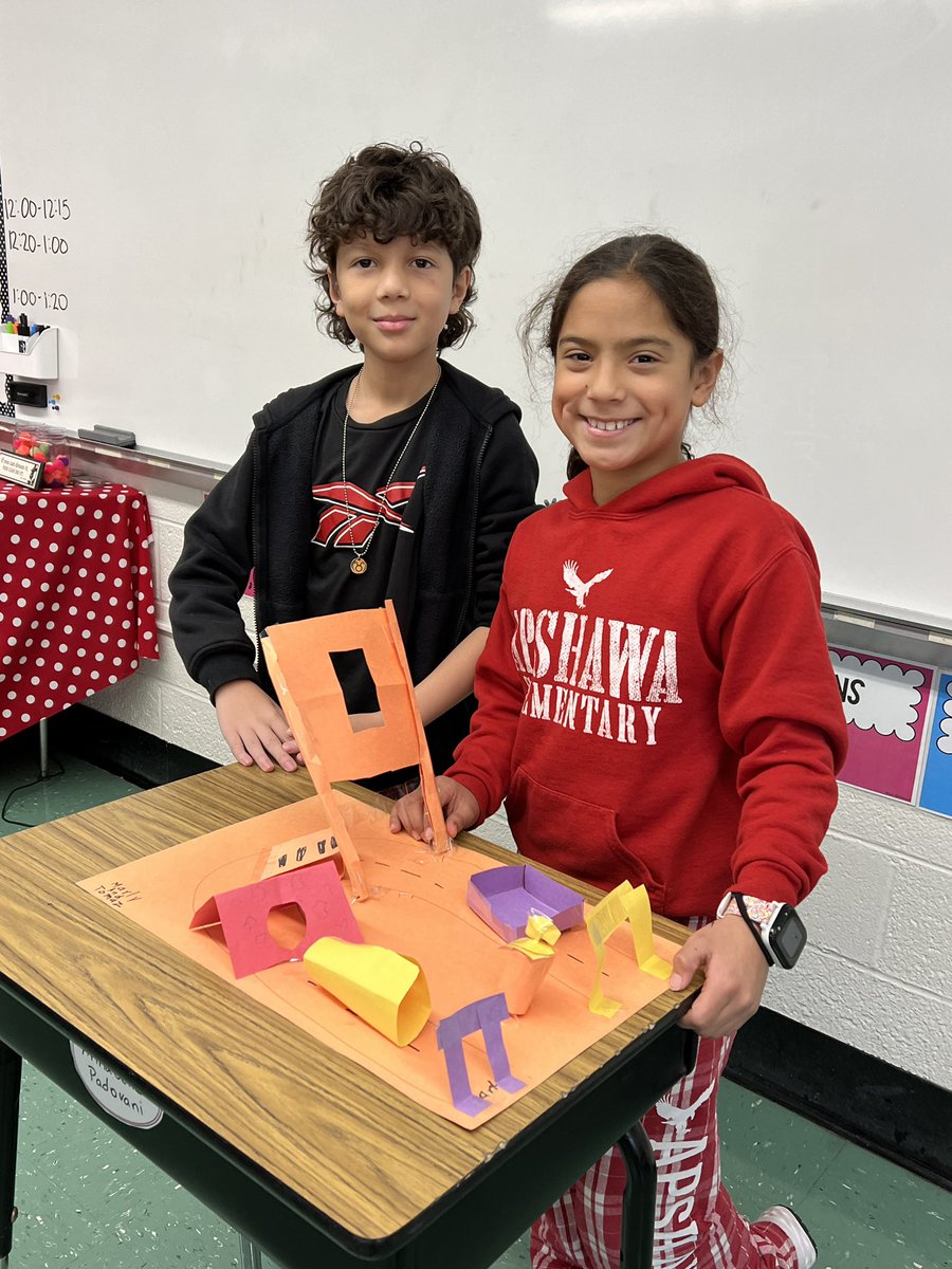 HeatherSchnaars's tweet photo. The fourth grade made 3D obstacle courses as part of our STEM projects after reading the book “The Great Turkey Race.” We had a great time planning, building and presenting them. @ApshawaSchool Happy Thanksgiving. https://t.co/BkDuQTgXrH