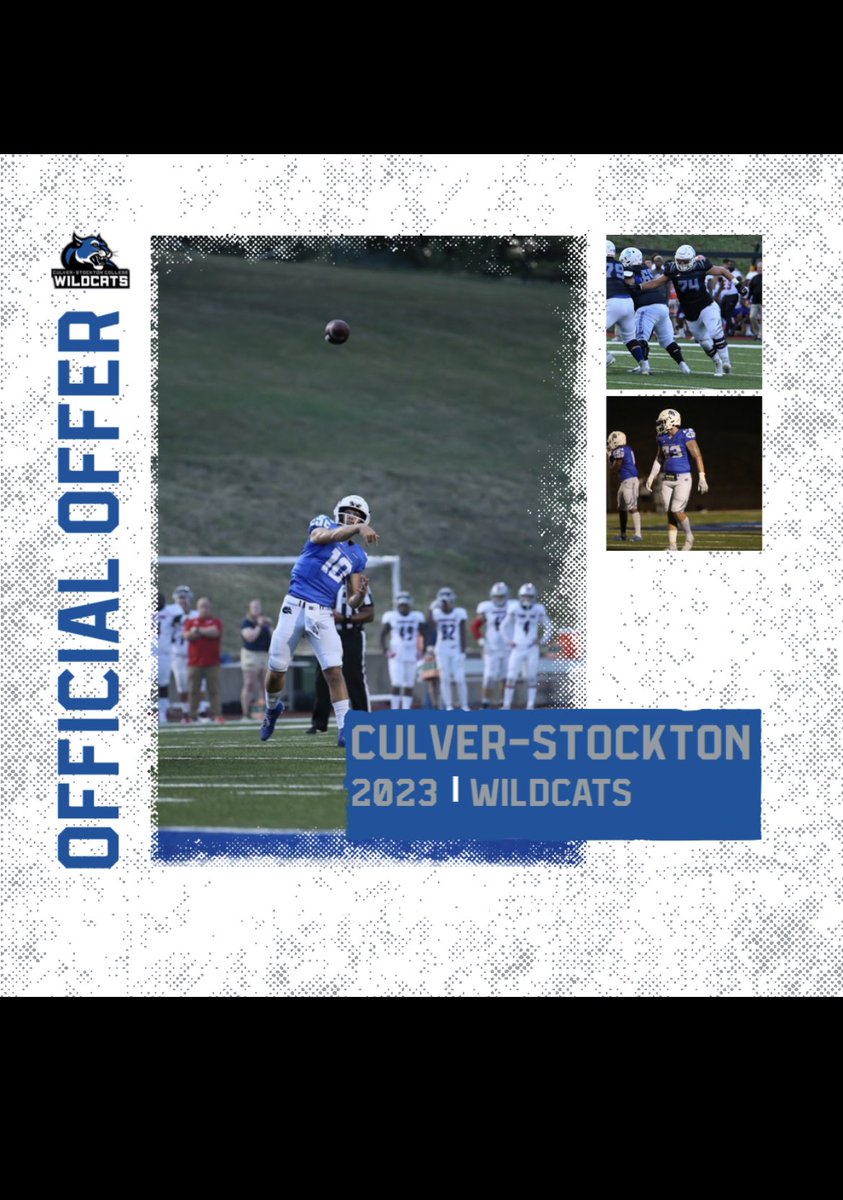 Honored beyond belief to have received my first NAIA scholarship Offer to <a href="/CSCwildcatsFB/">Culver Football</a> thank you so much for this opportunity and looking my way as future wildcat <a href="/CoachCutshaw/">Roy Cutshaw Jr</a> GO WILDCATS <a href="/Provinggroundsp/">Provinggroundssp</a>