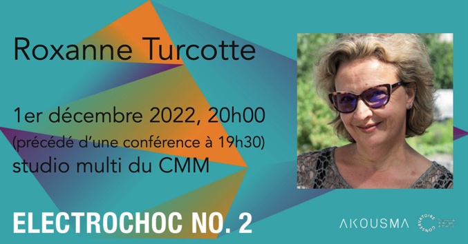 Concert de Roxanne Turcotte le 1er décembre au Conservatoire de musique de Montréal - urlz.fr/jTV5