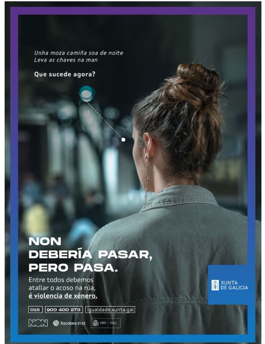rizlinha's tweet photo. A campaña da @Xunta polo #25N estigmatizando as condutas das mulleres e potenciando o medo, cada ano se superan. Isto si é violencia, da institucional... cos nosos cartos. #XuntaDeGalicia #ViolenciaInstitucional #Estigma #Medo https://t.co/khMGJ1ldes