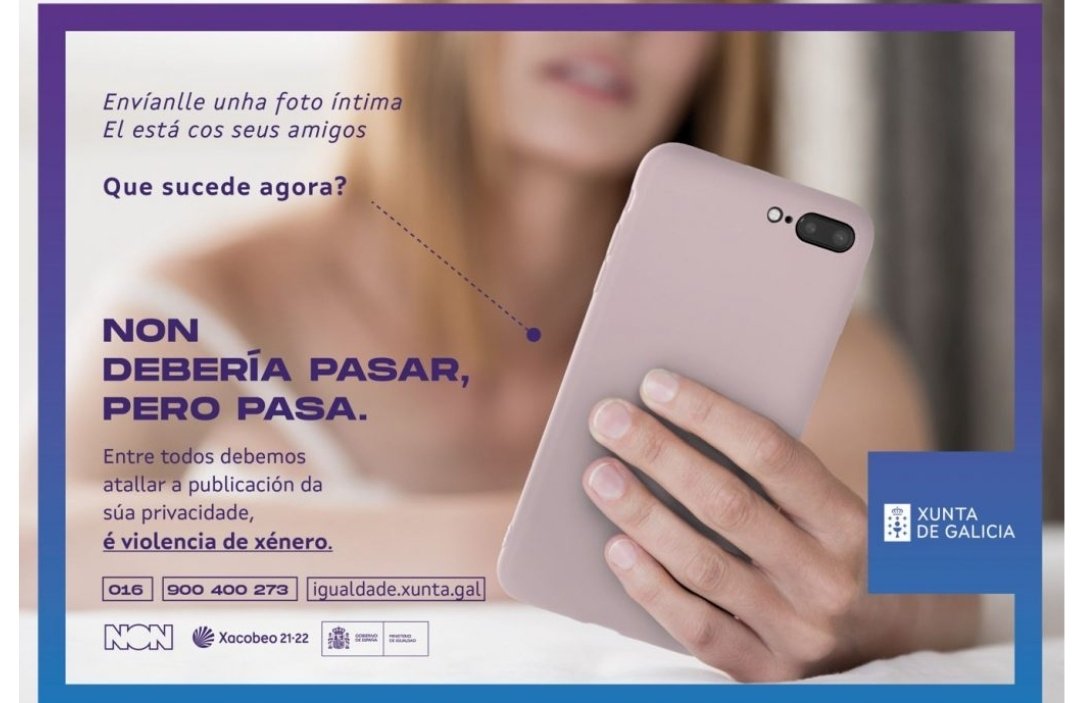 rizlinha's tweet photo. A campaña da @Xunta polo #25N estigmatizando as condutas das mulleres e potenciando o medo, cada ano se superan. Isto si é violencia, da institucional... cos nosos cartos. #XuntaDeGalicia #ViolenciaInstitucional #Estigma #Medo https://t.co/khMGJ1ldes