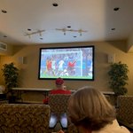 Half-time right now as we watch Belgium vs Canada in our Media Room! Time to grab a snack! #WorldCup2022 #GoCanada #augustinehouse #forbetterretirementliving 