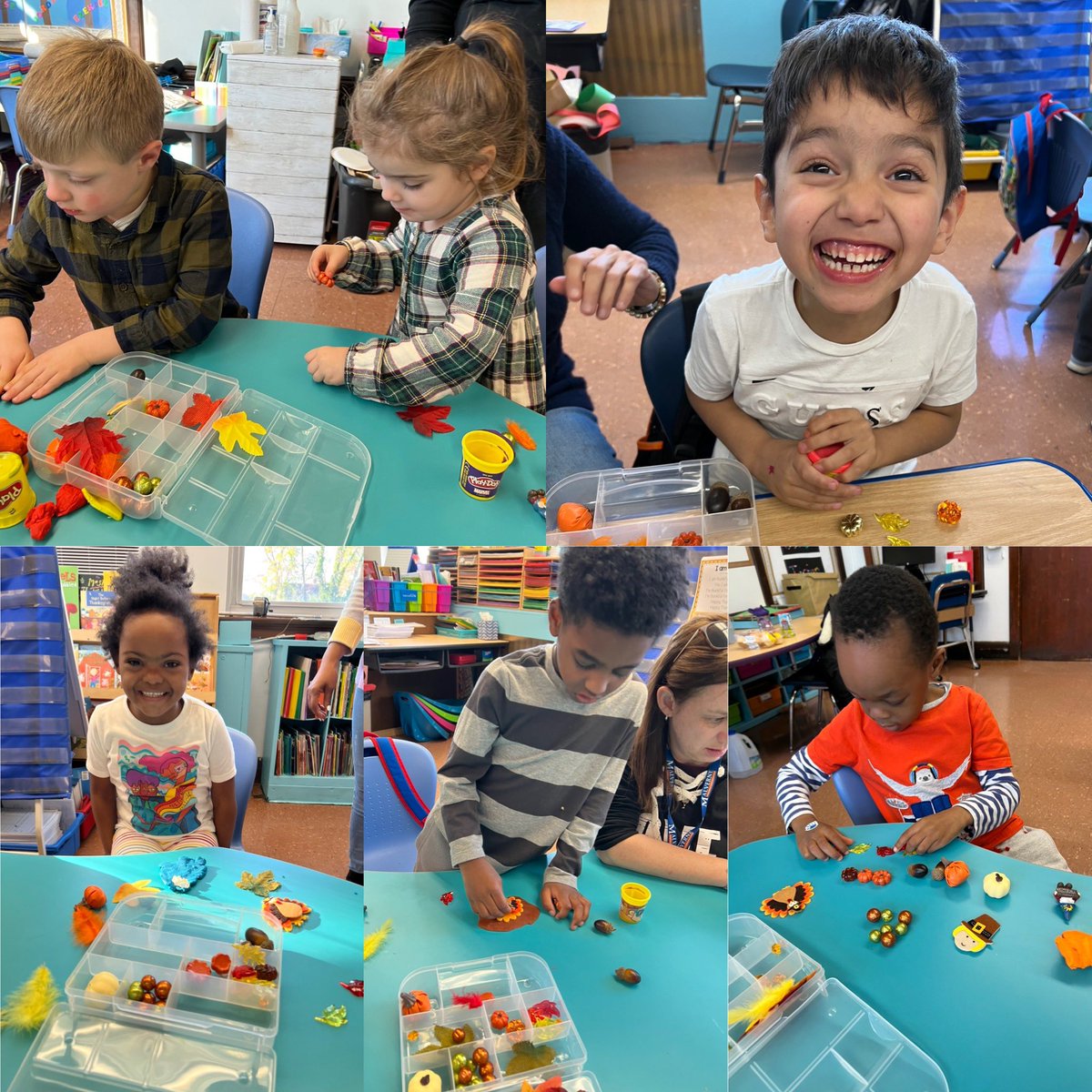 MsDaCostaK12's tweet photo. Thanksgiving play-doh Sensory Boxes! @MalverneSpecEdu @mr_tallon @MWDPrimary #Unstoppable https://t.co/0dsJ952aMp