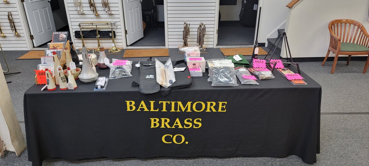 BaltimoreBrass's tweet photo. Next time you're here, check out our Sale table! We've added some extra items! #trumpet #trombone #euphonium #tuba #music https://t.co/Ym3QGmgCqc