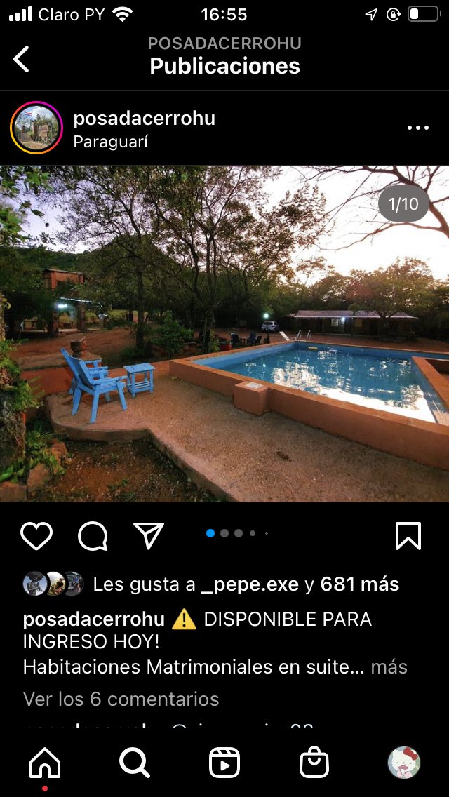 Hilo de hospedajes que pueden visitar este verano en 
📍Paraguarí 🌅💖 
1- Posada Cerró hu