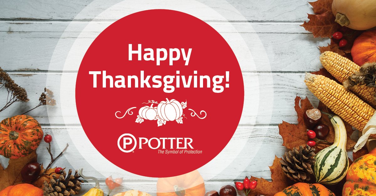 Happy Thanksgiving to you and your family from the Potter team!

Our offices will be closed both Thursday and Friday for celebration.