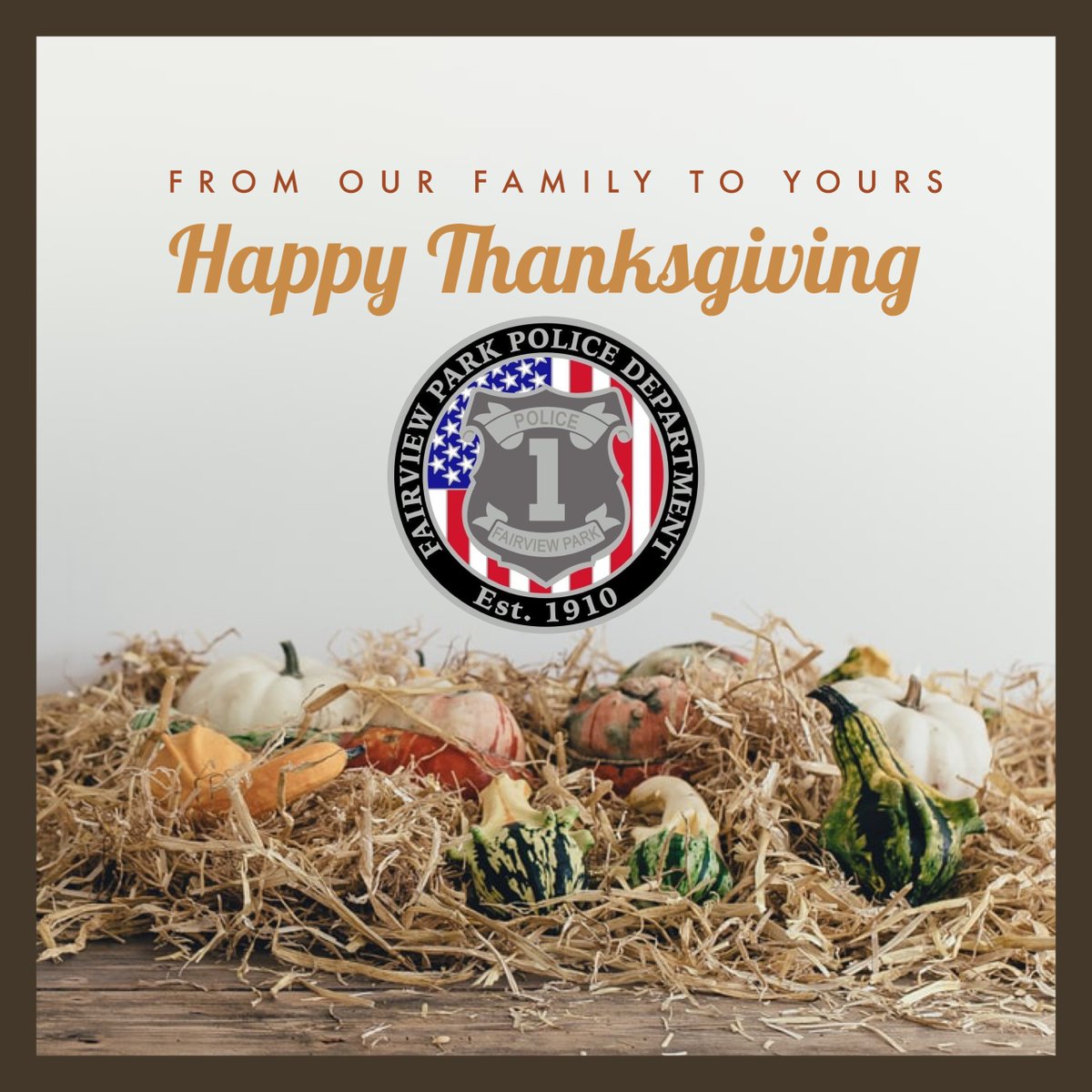 We are thankful for the partnership and support from our residents that helps keep our community safe.