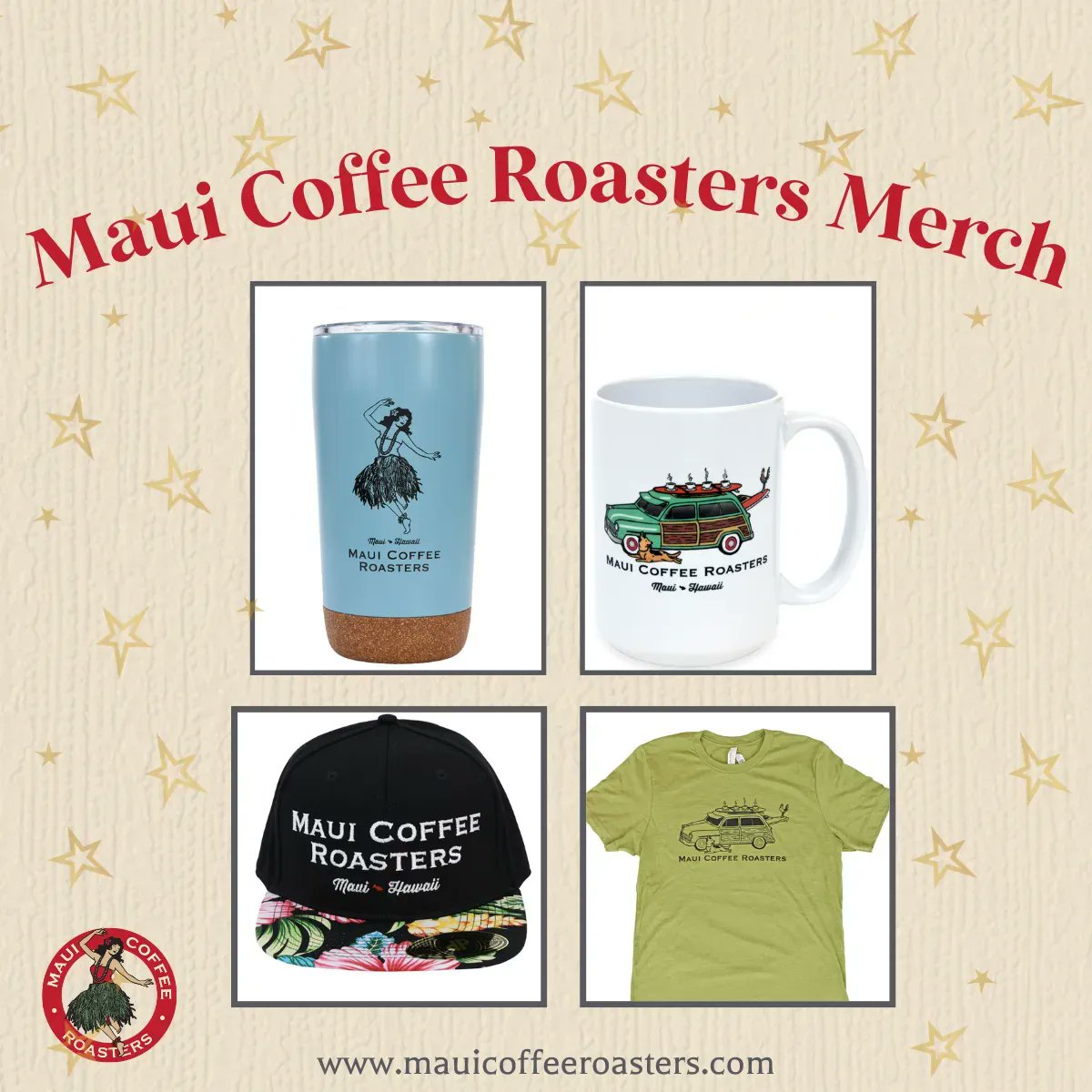 Coffee is the most popular drink in the world, with 2 billion cups served per day! That's a lot of coffee love. Share your love for Maui Coffee Roasters with some merch. We have t-shirts, mugs, tumblers, tote bags, hats and more!

Order online at buff.ly/3EzLWYM
