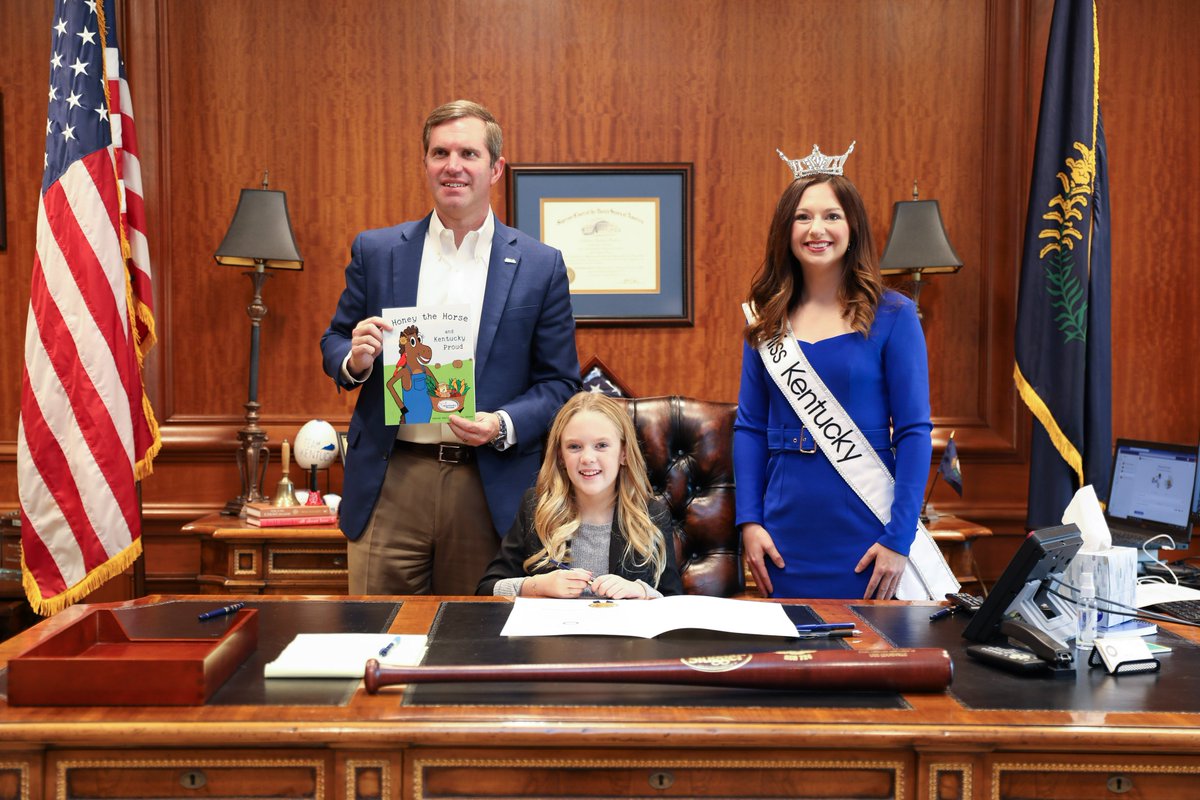 GovAndyBeshear's tweet photo. .@MissAmericaKY Hannah Edelen joined me to proclaim November as Family Literacy Month. Literacy opens the doors to opportunity, and it's important we do everything we can to help all Kentuckians succeed – and a great way to do that is by encouraging families to learn together. https://t.co/4JbfSLx2e5