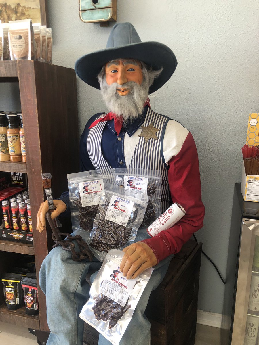 JerkyVille's tweet photo. Sheriff Sam loves his spicy jerky! 😋🌶️

We’re located on 27140 Shadel Rd, Menifee, CA 92586

Order online at https://t.co/kvS6H5H5jS! https://t.co/AoH81XR6rF
