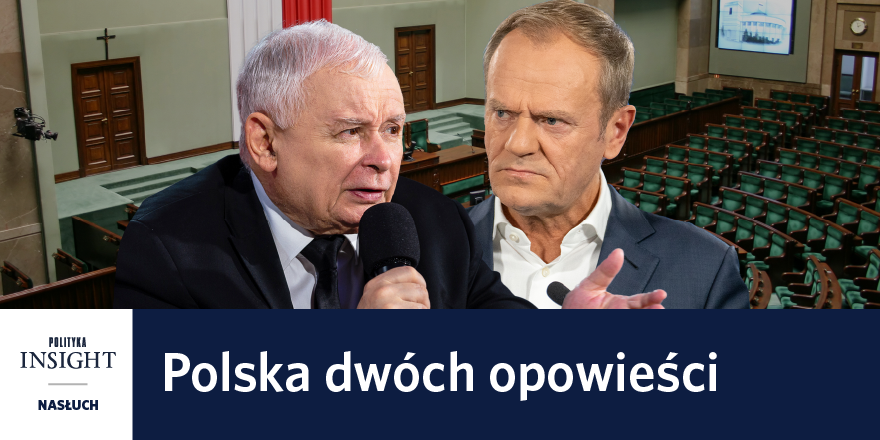 NASŁUCH: W dzisiejszym odcinku <a href="/sawicka_j/">Joanna Sawicka</a> i <a href="/szacki/">Wojtek Szacki</a>  sprawdzają, jaka wizja gospodarki, wartości i państwa wyłania się z opowieści Jarosława Kaczyńskiego i Donalda Tuska, którzy przedkampanijnie wędrują po Polsce. Prowadzi <a href="/andrzejbobinski/">Andrzej Bobinski</a>.

🗳️ soundcloud.com/politykainsigh…
