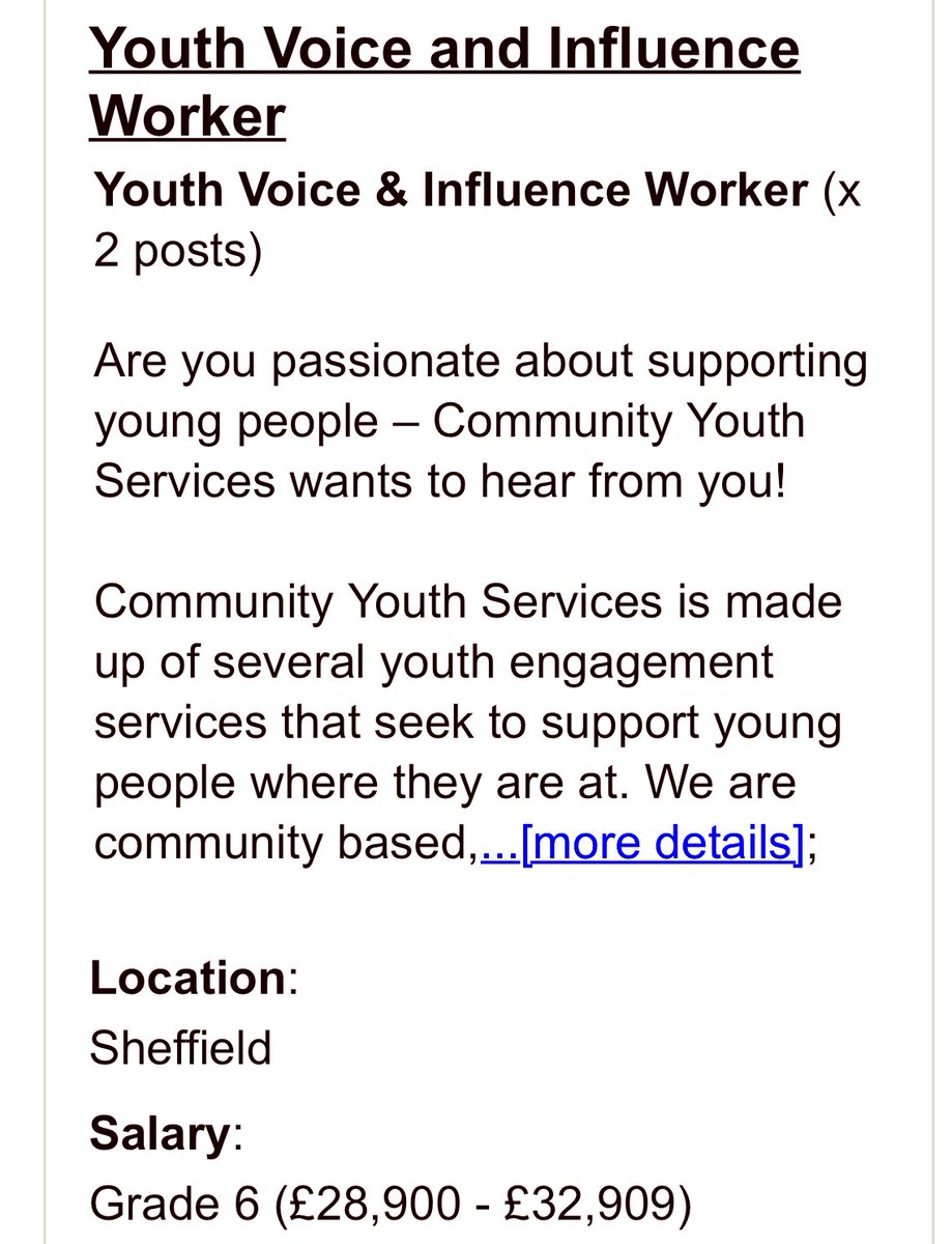 Chelsea Renehan (@chelsearenehan1) on Twitter photo Passionate about #YoungResidents being heard. We don’t talk for young people we open the space for them to be heard! Come and be part of #Sheffield
<a href="/SheffCouncil/">Sheffield City Council</a> <a href="/NyaKev/">Kev Jones_NYA</a> <a href="/natyouthagency/">NYA</a> <a href="/UKYouth/">UK Youth</a> <a href="/iyw_tweets/">Institute for Youth Work</a> <a href="/vasnews/">Voluntary Action Sheffield</a> <a href="/bycLIVE/">British Youth Council</a> <a href="/RajYouthWorker/">DrRajYouthWorker</a> SHARE WIDE
ce0369li.webitrent.com/ce0369li_webre… Passionate about #YoungResidents being heard. We don’t talk for young people we open the space for them to be heard! Come and be part of #Sheffield
<a href="/SheffCouncil/">Sheffield City Council</a> <a href="/NyaKev/">Kev Jones_NYA</a> <a href="/natyouthagency/">NYA</a> <a href="/UKYouth/">UK Youth</a> <a href="/iyw_tweets/">Institute for Youth Work</a> <a href="/vasnews/">Voluntary Action Sheffield</a> <a href="/bycLIVE/">British Youth Council</a> <a href="/RajYouthWorker/">DrRajYouthWorker</a> SHARE WIDE
ce0369li.webitrent.com/ce0369li_webre…