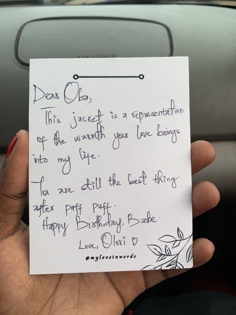 _myloveinwords_'s tweet photo. Happy birthday @ConfidentNuel 🥳🎉

@Toks_princess thank you for trusting us to put your love in words❤️

Handwritten card @_myloveinwords_ 
Jacket @Gorgeoclassic (always a pleasure working with you) 🤗 https://t.co/rjSHs7zPpv