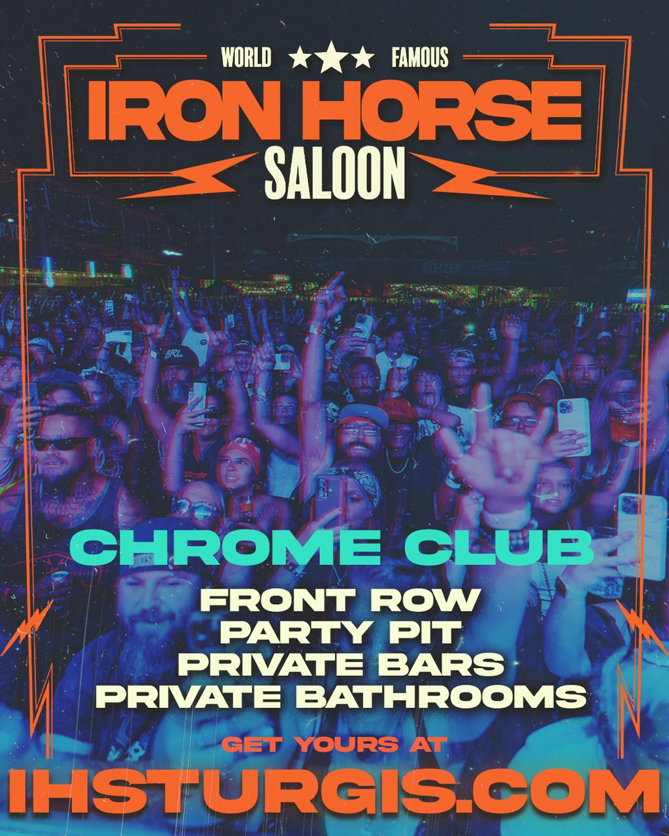 Get in the action with a Chrome Club pass! Watch the show from the front with your own bars and bathrooms.

Get your pass here 👉 bit.ly/3ggqFd0