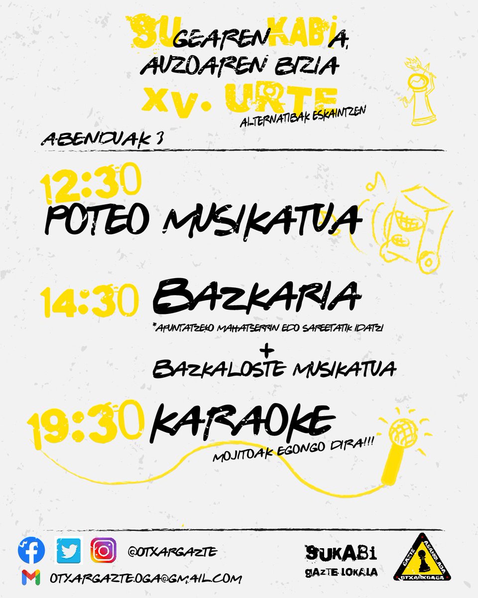 otxargazte's tweet photo. 🐍SUgearen KABIa auzoaren bizia!

📆Sukabik 15 urte beteko ditu
🔥Urteurrena abenduaren 3an ospatuko da
🔜Data zehatza abenduaren 1a den arren, aurrerago astebeteko egintaraua izango duen urteurrena prestatuko dugu, Sukabik merezi duen urteurrena!
🍽️Animatu ta etorri bazkarira! https://t.co/8GQkpNOCqT