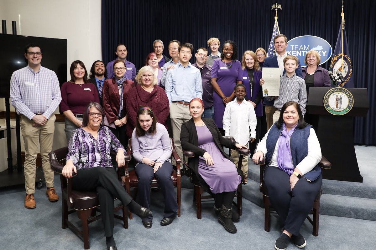 efkentuckiana's tweet photo. Grateful to @GovAndyBeshear for inviting the @efkentuckiana &amp; members of the epilepsy community to the Capitol for a proclamation signing for National Epilepsy Awareness Month (NEAM)!  Working together to raise epilepsy awareness and improve lives! @bensalem_owen #MyNEAMAction https://t.co/1GDMUT2Yg6
