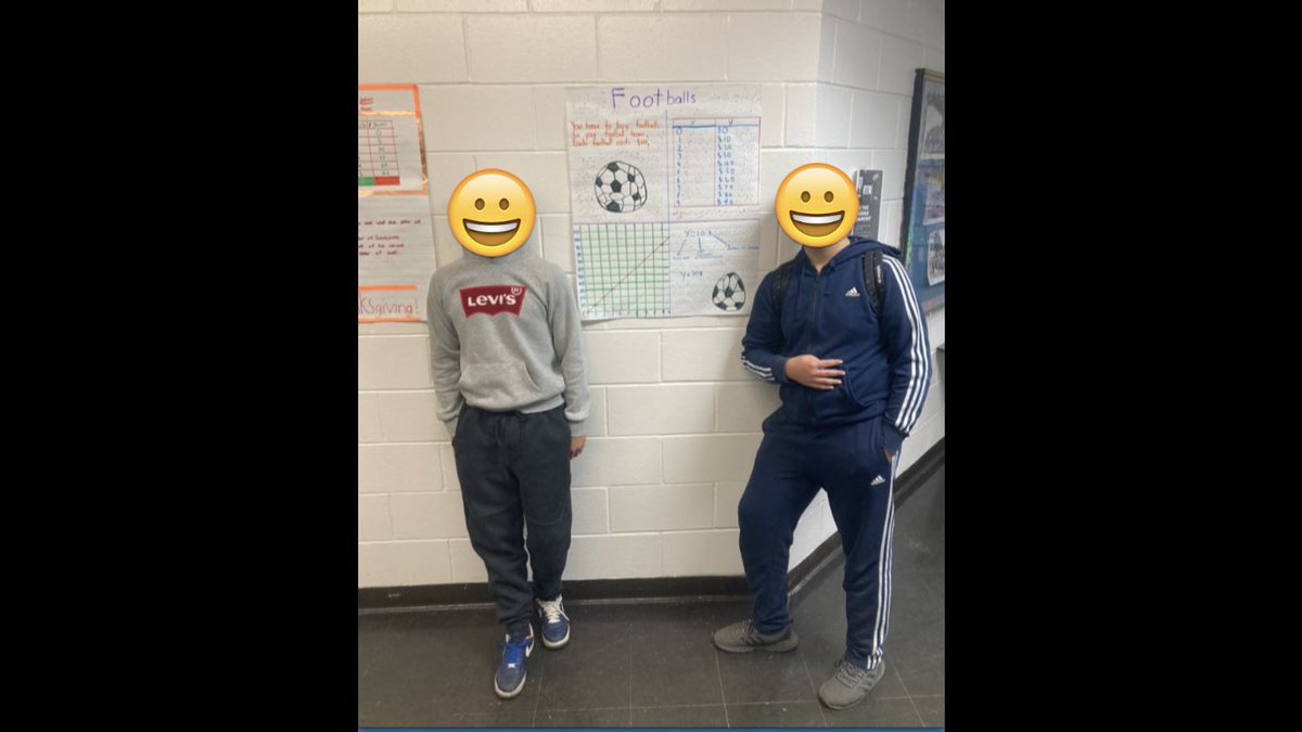 Mmoran_edu's tweet photo. 8th graders spreading some math love around the school before Thanksgiving break! Very creative interpretations of proportional relationships! @SwampMiddle #iteachmath #mtbos https://t.co/rtKd57gwCr