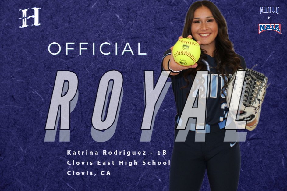 Welcome to our Royal family <a href="/Katthehuricane/">Katrina Rodriguez</a> ✍️! 
#OfficiallySigned #HIUSoftball #GoRoyals 🥎