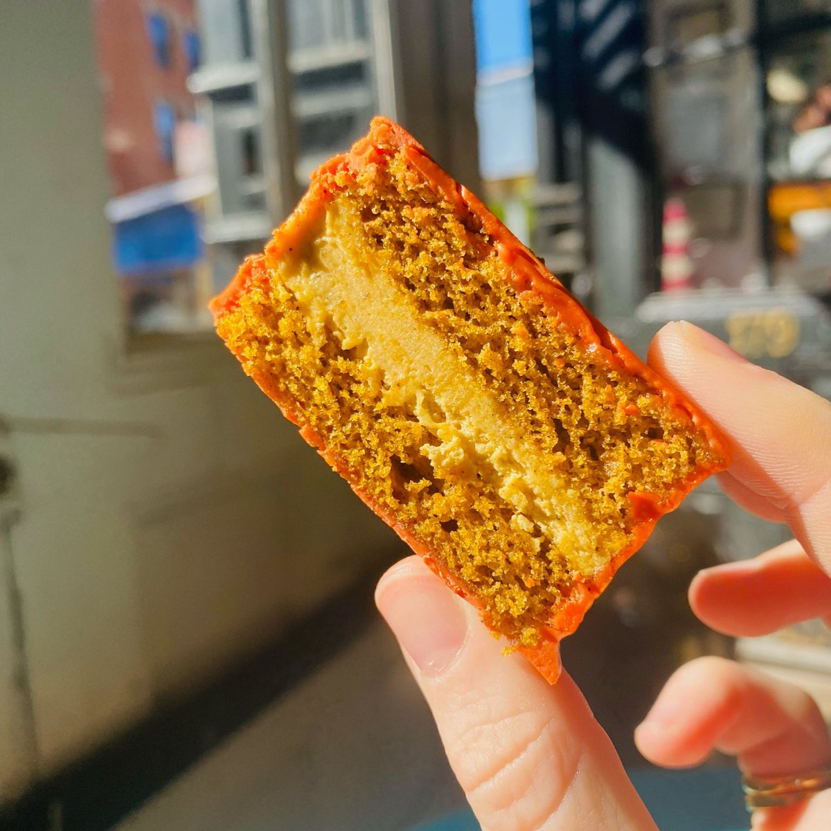 Handheld pumpkin pie. Does it get any better? Stop in or visit ringdingbar.com to order 🥧 #happythanksgiving
