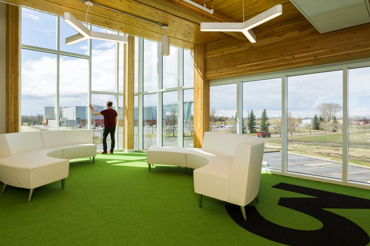 albertaforests's tweet photo. The connection to #nature people feel in buildings that use #biophilic design, an approach that incorporates #natural elements like #wood, has been proven to provide health and overall well-being benefits! 🪵💚@WoodWORKSAB #Buildingwithwood #WoodProducts https://t.co/nBHXBGi8Co