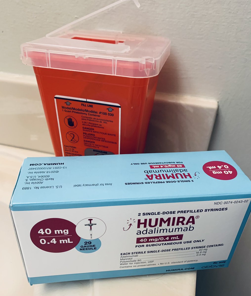 SLPang's tweet photo. Living in U.S. now where they have citrate-free #Humira - what a game- changer - pain-free! Shame on pan-Canadian Pharmaceutical Alliance for not approving this. Injustice to patients on this vital treatment. #Crohns #arthritis @abbviecanada https://t.co/K8nxnX56Xi