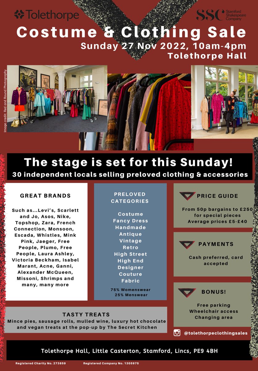 For Rutland (@forrutland) on Twitter photo So excited to be part of this Sale this weekend All details on poster Come along & buy some exciting clothes at amazing prices A chance of a lifetime!
#charity #clothes #vintage #VintageDress #stamford #rutland <a href="/RutStamSound/">Rutland & Stamford Sound</a> <a href="/TolethorpeSSC/">Stamford Shakespeare Company</a> <a href="/Mercury1712/">Stamford Mercury</a> So excited to be part of this Sale this weekend All details on poster Come along & buy some exciting clothes at amazing prices A chance of a lifetime!
#charity #clothes #vintage #VintageDress #stamford #rutland <a href="/RutStamSound/">Rutland & Stamford Sound</a> <a href="/TolethorpeSSC/">Stamford Shakespeare Company</a> <a href="/Mercury1712/">Stamford Mercury</a>