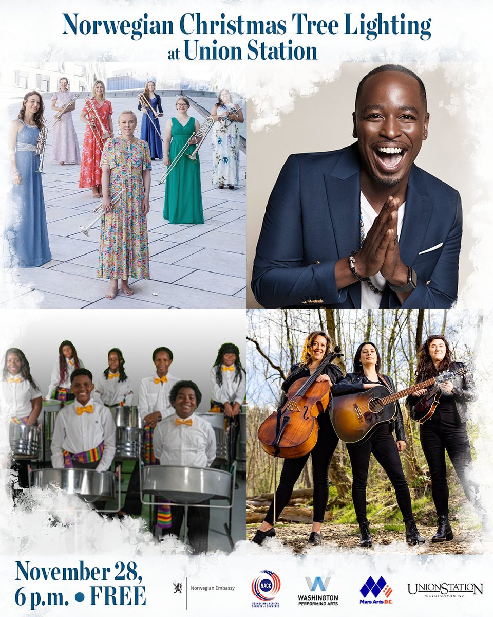 WashPerformArts's tweet image. Join us Monday at 6p for the annual Norwegian Christmas Tree Lighting at @UnionStationDC_! This free event celebrates community and partnership with festive music and the lighting of the magnificent tree. #MyDCCool #DCHoliday 

More: washingtonperformingarts.org/seasontickets/…