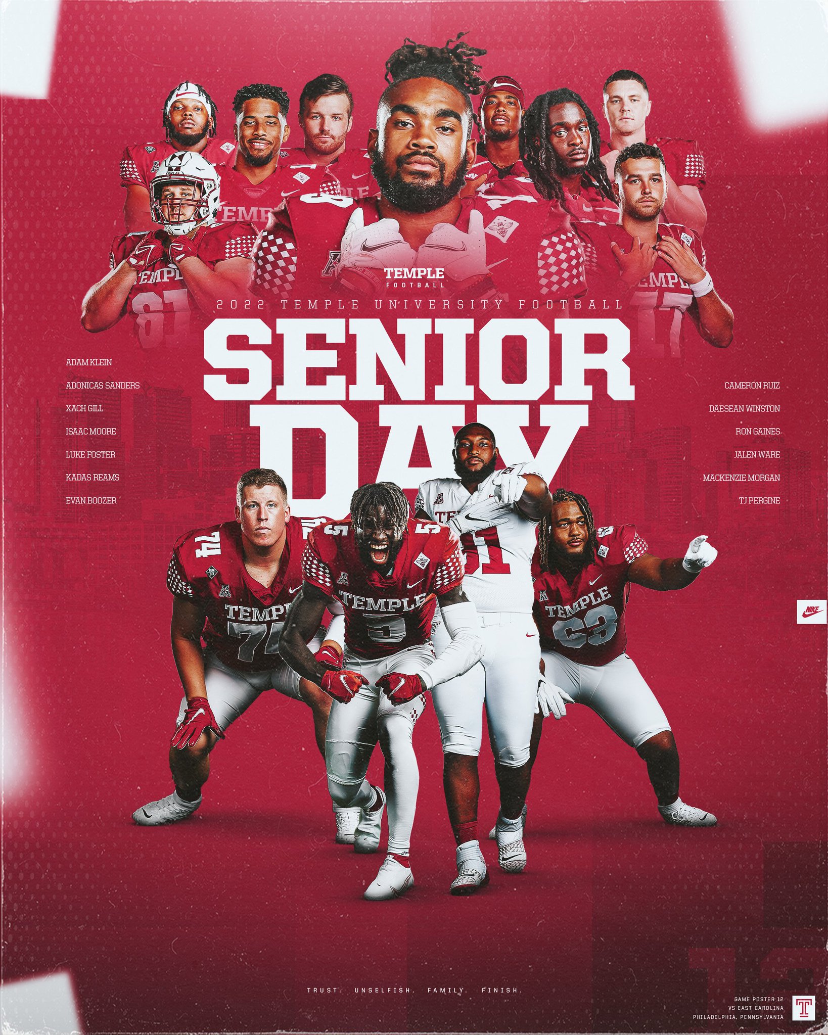 Temple Football on Twitter "Game Poster 12 For the Seniors 