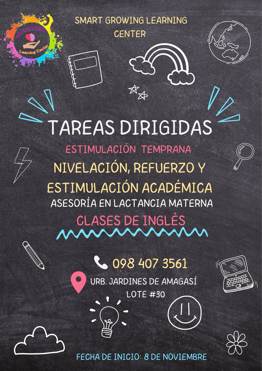 SmartGrowingLC's tweet photo. Hecha un vistazo a cada una de las cosas que le ofrecemos a tu peque y a ti! No te puedes perder esta oportunidad! 😎🧠❣️ #smartgrowinglearningcenter #asesoriaenlactancia #tareasdirigidas #estimulaciontemprana #psicologiainfantil #psicologia #lactanciamaterna #CentroPedagogico https://t.co/Y66BapntCq