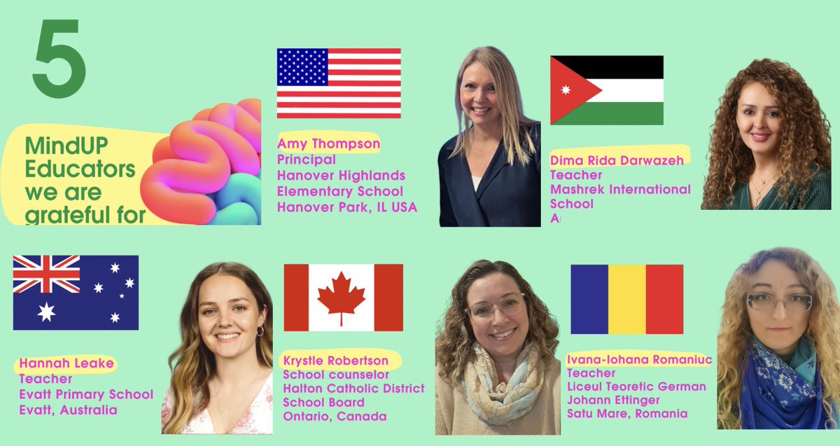 MindUP's tweet photo. This Thanksgiving, we are especially grateful for the educators who have brought #MindUP to life into their schools. For all that they do, and for all they help our children become, here are just a few #educators we wanted to highlight for their commitment to MindUP. #gratitude https://t.co/HjB3dI3N22