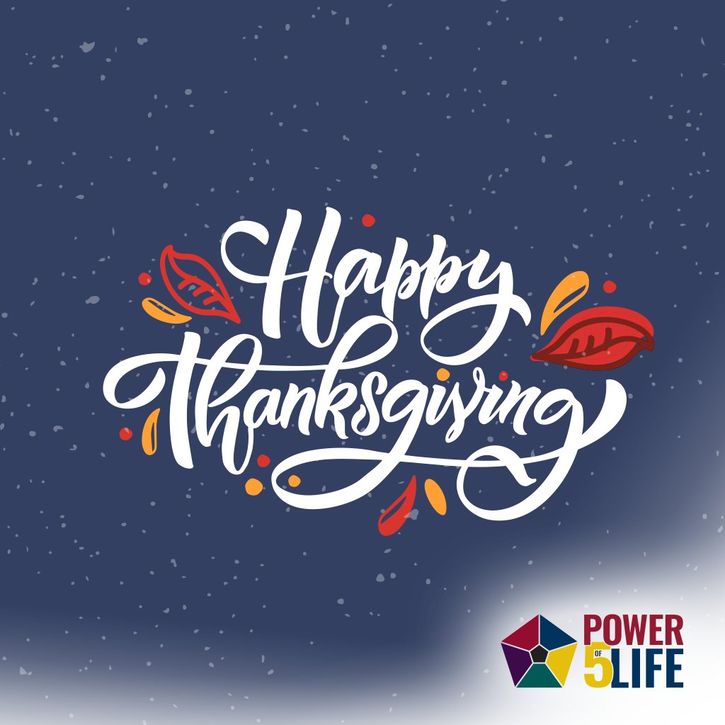 Powerof5Life's tweet photo. We're thankful for so many things, not only now, but throughout the year. Wishing our family, friends and community a very happy Thanksgiving! https://t.co/29kpcbPXOs