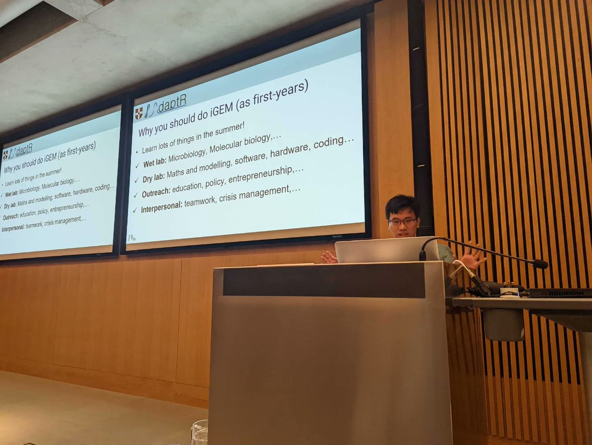 Yesterday we held the Cambridge iGEM info session <a href="/slcuplants/">Sainsbury Laboratory Cambridge University (SLCU)</a> to get people interested in synthetic biology and <a href="/iGEM/">iGEM Headquarters</a> together. Members of @igemcam shared their experience &amp; presented their project to society members. It was great to see so much excitement for iGEM <a href="/Cambridge_Uni/">Cambridge University</a>