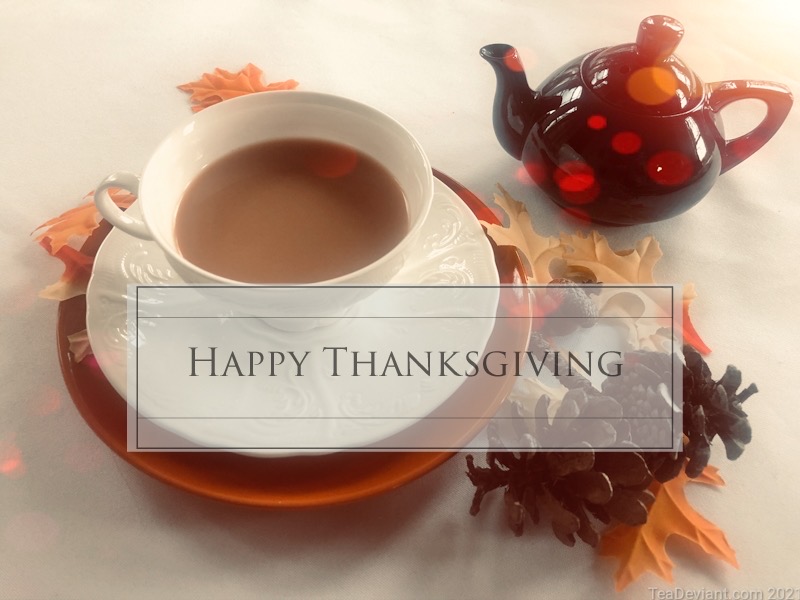 TeaDeviant's tweet photo. Wishing all you US #tealovers a happy Thanksgiving tomorrow. Made myself a jasmine #greentea #milktea &amp; I’m thankful it turned out well. What are you drinking that you are thankful for? https://t.co/g8P2UQJKNY