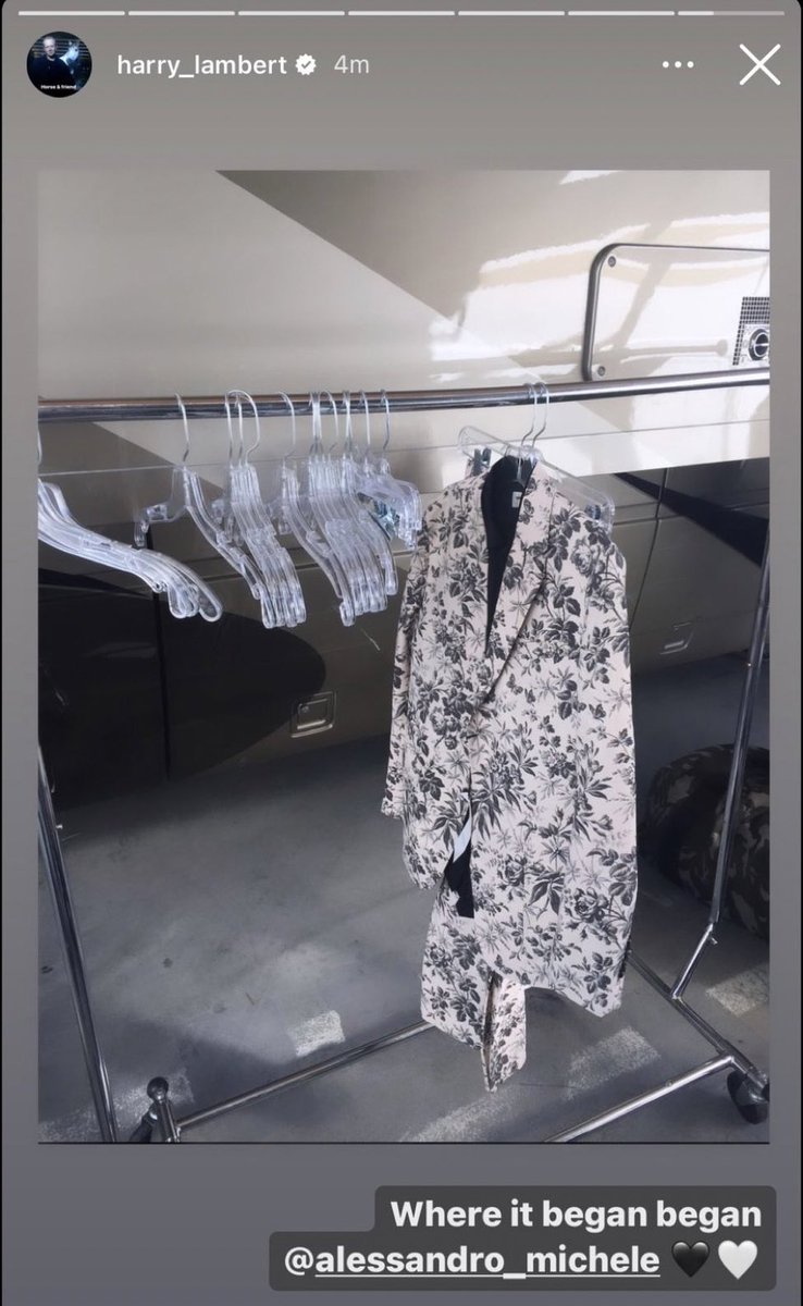 TheHSUpdate's tweet photo. Harry Lambert via IG stories, in response to Alessandro leaving Gucci.

Harry’s suit for the 2015 AMA’s. at the time was labeled as ‘crazy’ now it’s just Harry♥️ https://t.co/oe9S56m7lD