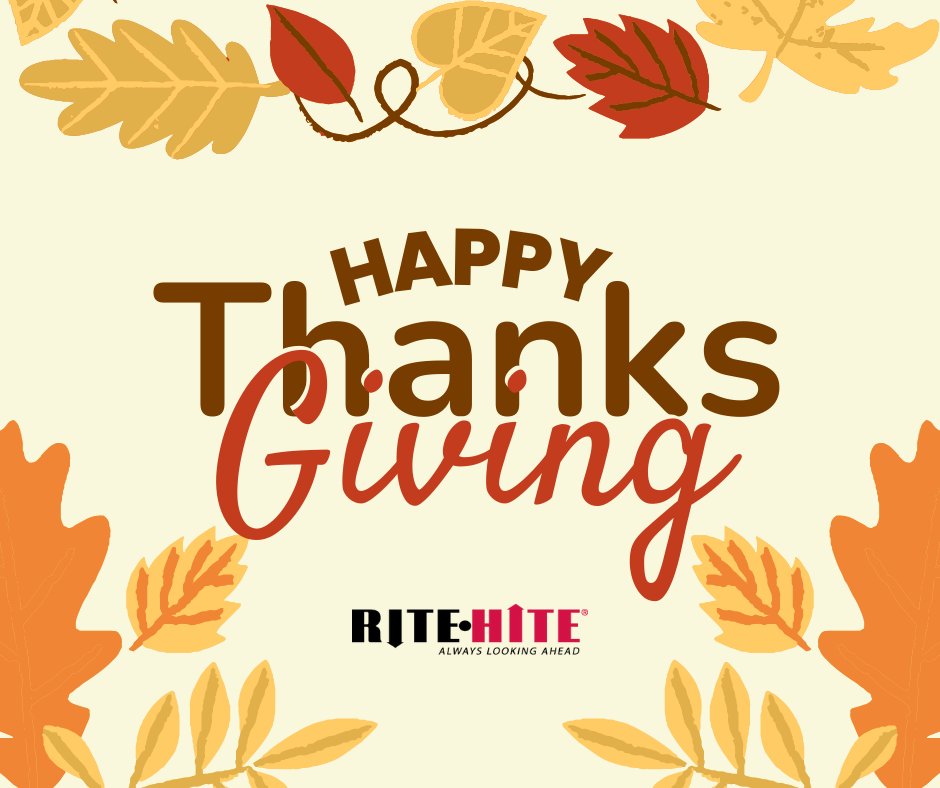 Wishing you a wonderful Thanksgiving from all of us at Rite-Hite!

#ritehite #thanksgiving2022 #begrateful #bethankful #happythanksgiving